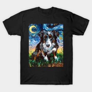 Australian Shepherd Night T-Shirt